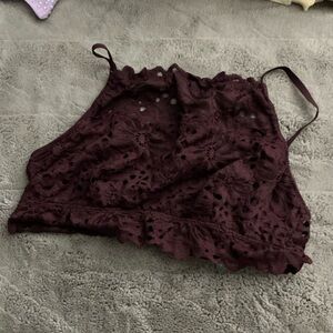 Aerie Lace Camisole in Rich Burgundy